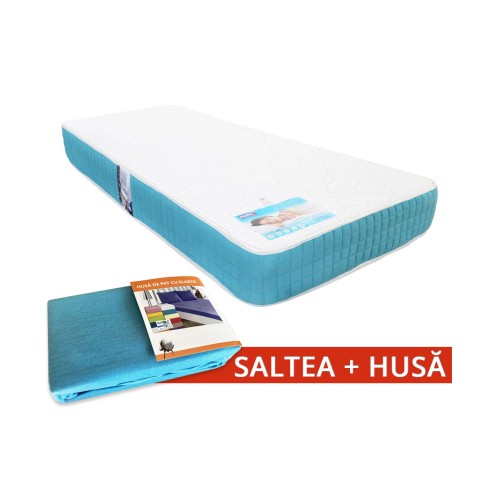 Set Saltea Memory Foam Saltex 900x2000 + Husa cu elastic