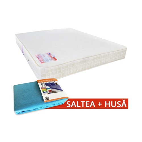 Set Saltea SuperOrtopedica Saltex 1600x2000 + Husa cu elastic