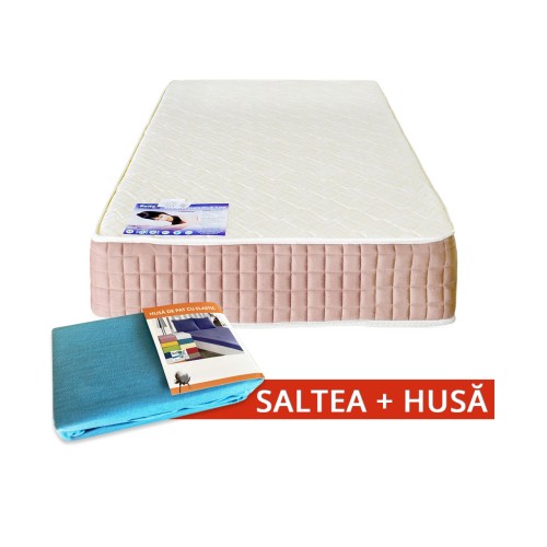 Set Saltea SuperOrtopedica Lux Saltex 900x2000 + Husa cu elastic