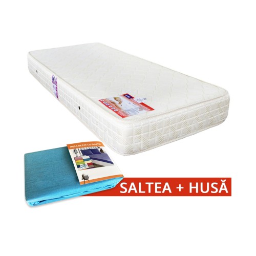 Set Saltea SuperOrtopedica Saltex 900x2000 + Husa cu elastic