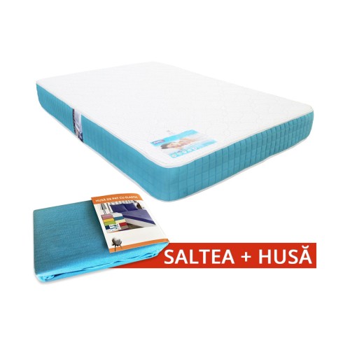 Set Saltea Latex Saltex 1400x1900 + Husa cu elastic