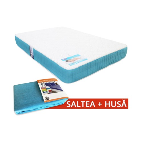 Set Saltea Latex Saltex 1400x2000 + Husa cu elastic