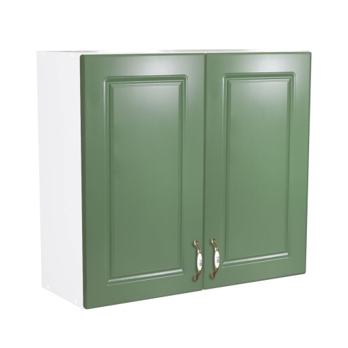 Corp superior 80 cu 2 usi cu scurgator de vase Zebra MDF verde drept