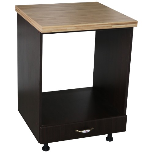 Corp pentru cuptor incorporabil cu sertar Zebra, Wenge/MDF Wenge, cu blat artar, 60 x 85 x 60 cm
