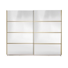 Gold Dulap 2500 Crem cu usi cu oglinda