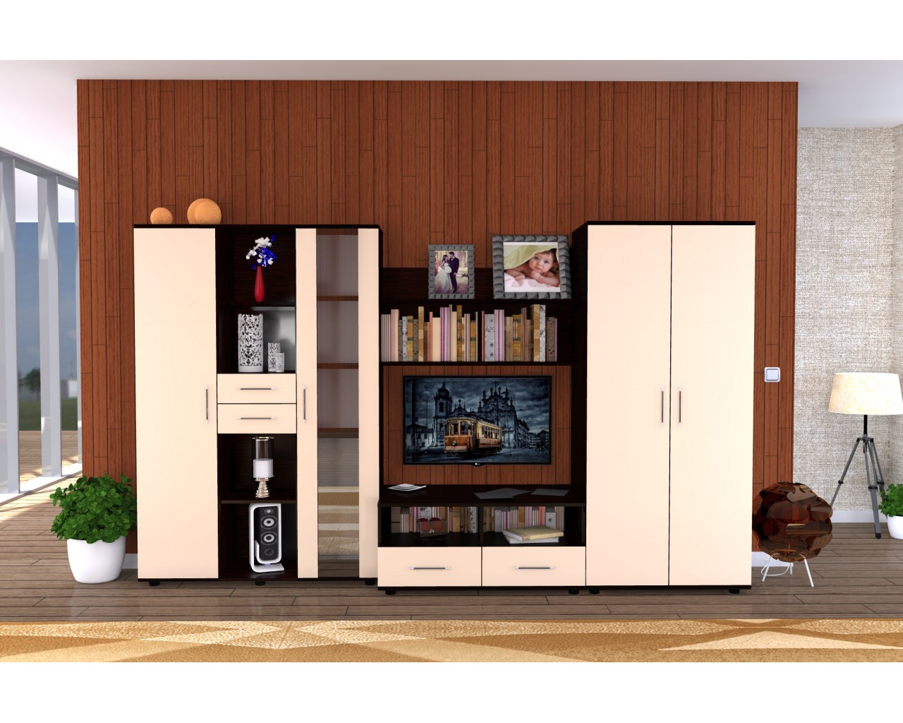 Biblioteca Selena Wenge Cu Vanilie