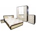 Dormitor Torino cu pat cu somiera metalica rabatabila 160x200 cm wenge / ladin