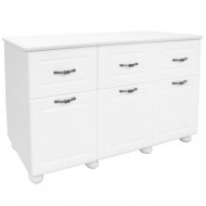 Comoda Dynasty Alb 3 Usi si 3 Sertare