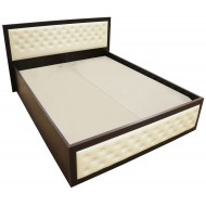 Pat Torino 140x200 cm, Wenge / Piele ecologica bej