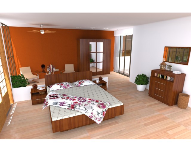 Dormitor Napoli cu pat 160x200 cm