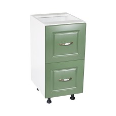 Corp inferior 40 cu 2 sertare metalice pentru greutate Zebra MDF Verde drept