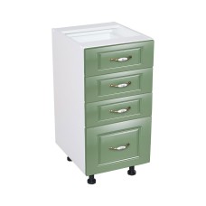 Corp inferior 40 cu 4 sertare Zebra MDF Verde dungi