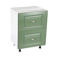 Corp inferior 60 cu 2 sertare metalice greutate Zebra MDF Verde Corp inferior 60 cu 2 sertare metalice greutate Zebra MDF Verde