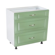 Corp inferior 80 cu 3 sertare metalice greutate Zebra MDF verde Corp inferior 80 cu 3 sertare metalice greutate Zebra MDF verde
