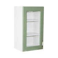 Corp superior 40 vitrina cu 1 usa Zebra MDF verde drept Corp superior 40 vitrina cu 1 usa Zebra MDF verde drept