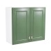 Corp superior 80 cu 2 usi cu scurgator de vase Zebra MDF verde drept