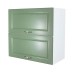 Corp superior 80 cu 2 usi orizontale Zebra MDF verde drept