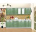 Bucatarie Zebra 2.6m MDF verde - frezare dreptunghi